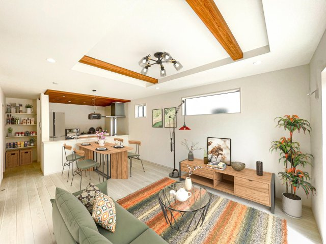 豊田市高岡本町南　新築分譲住宅　全2棟　1号棟の居間・リビング
