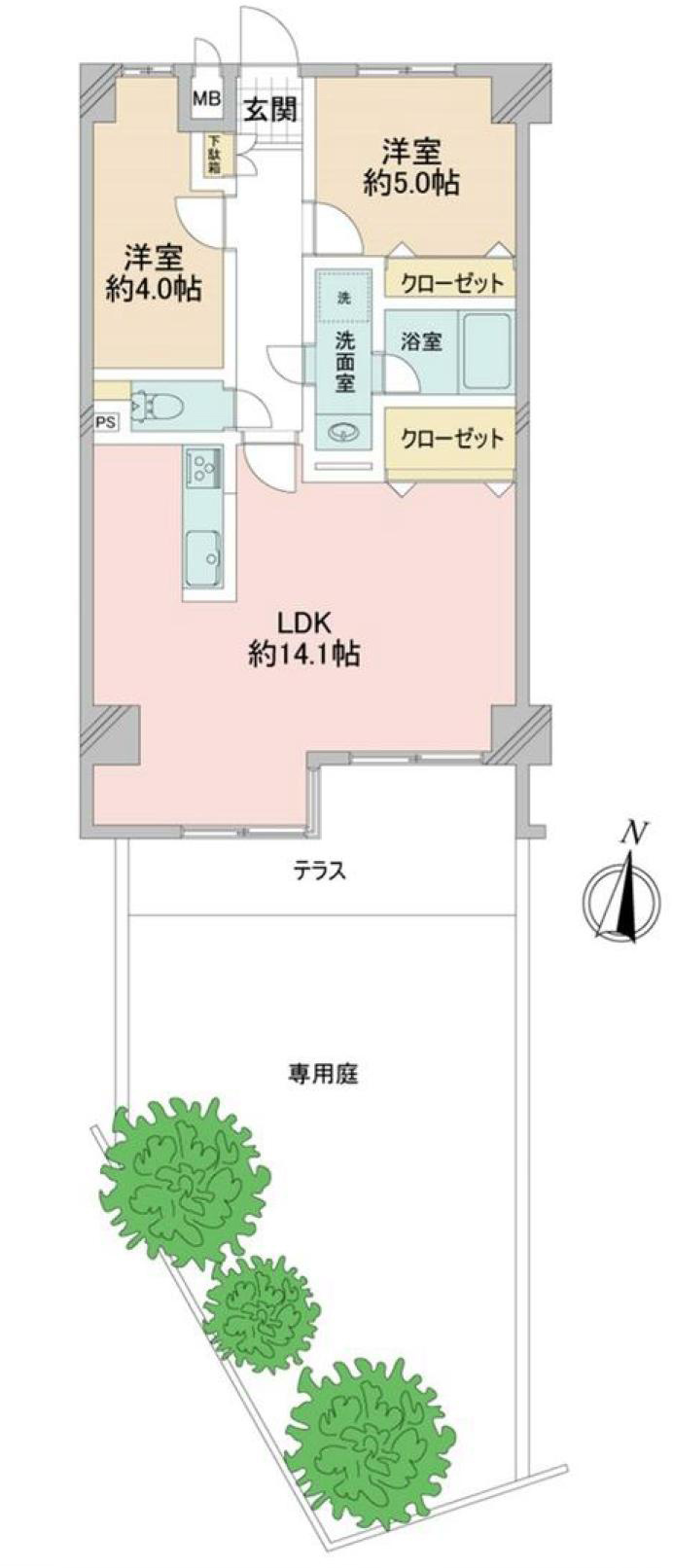 国分寺市東戸倉２丁目の中古マンションの外観
