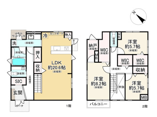 【間取り】 | 守山市水保町　中古戸建