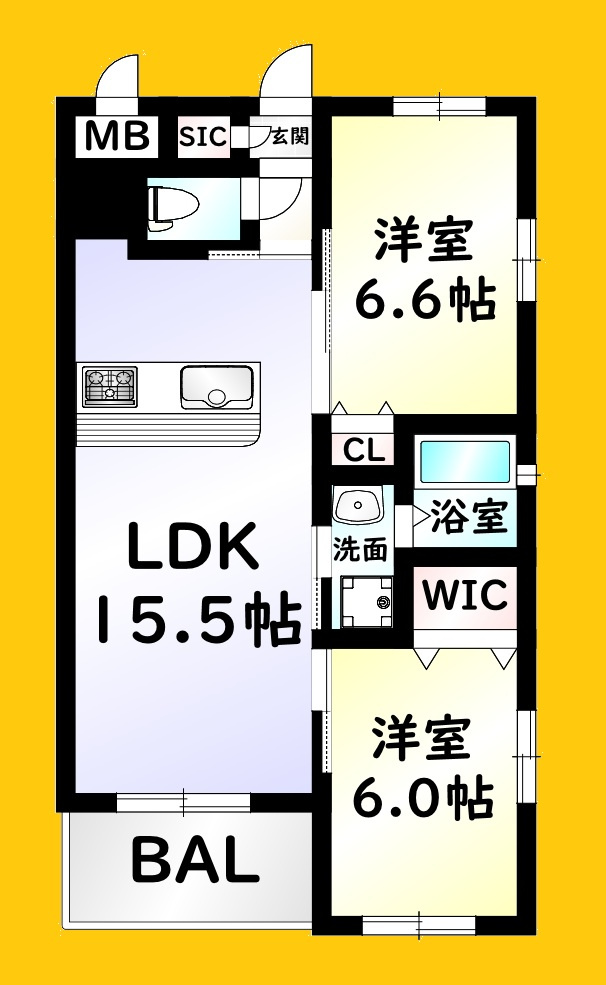 メゾン大里の間取り