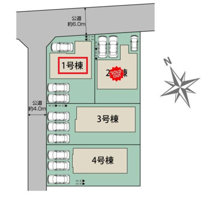 【区画図】 | ブルーミングガーデン下野市駅東2丁目　1号棟 | 【全3棟】各号棟の詳細については、お気軽にお問い合わせください♪