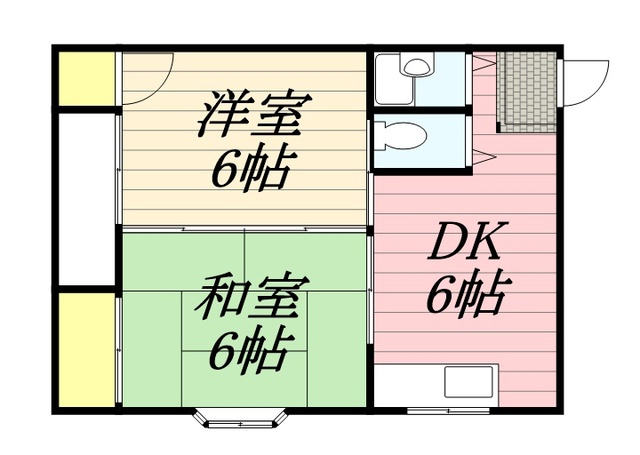 岸和田市上野町西の賃貸マンションの間取り