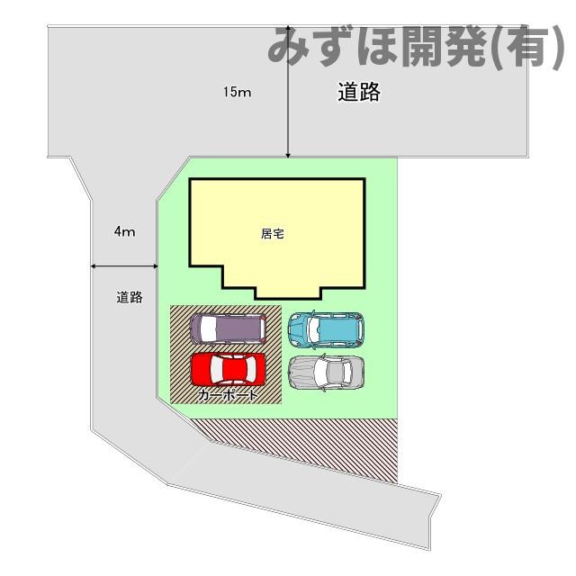 山形市伊達城3丁目21番地6の区画図