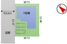 【仲介手数料無料】所沢市小手指南６期　全１棟　所沢市の新築住宅は西武ハウジングの区画図