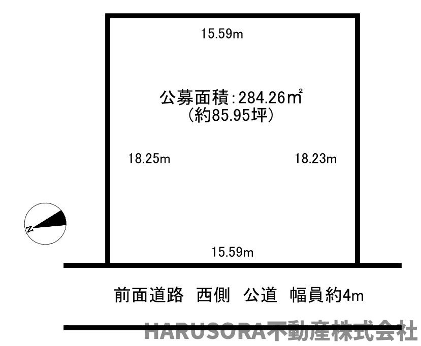 成田東町売土地の土地図