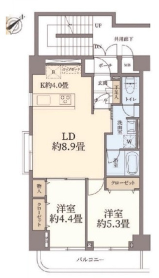 【間取り】 | サニーヒルズ北大塚 | 南東の角部屋なので、陽当たり・通風良好です！