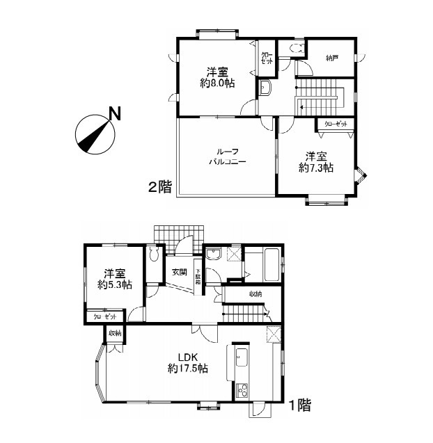 上尾市弁財　中古戸建の間取り|上尾市弁財　中古戸建、3SLDK、土地面積162.63m2、建物面積111.97m2