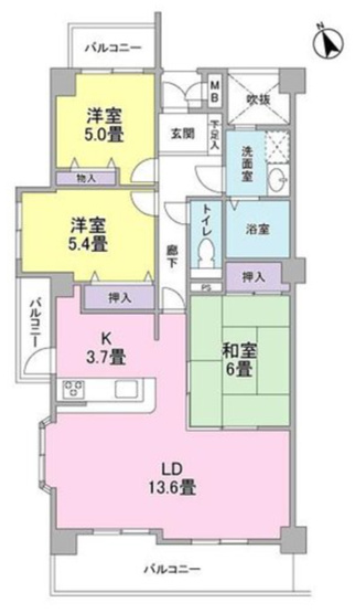 【間取り】 | プリミエール勝川2