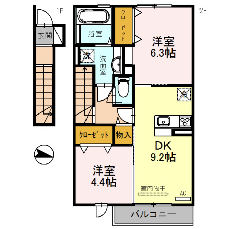 エクレール福井の間取り