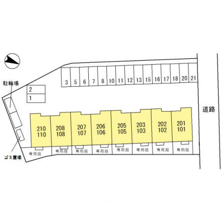エクレール福井の区画図