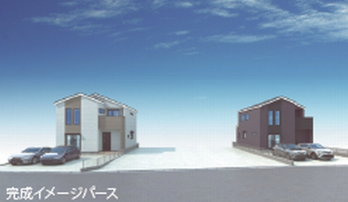 【外観】 | 【仲介手数料０円】相模原市中央区松が丘1丁目　新築一戸建て　全2棟 | 外観パース　相模原市中央区松が丘1丁目　新築一戸建て　全2棟