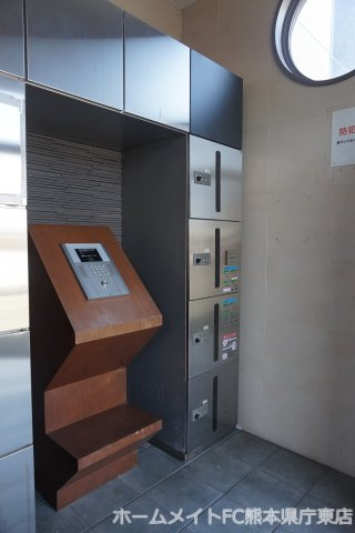 熊本市東区下南部３丁目の賃貸マンションのエントランス