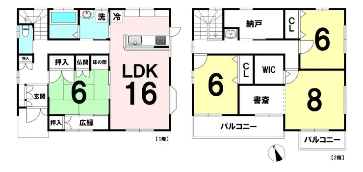 守山市金森町　中古戸建の間取り