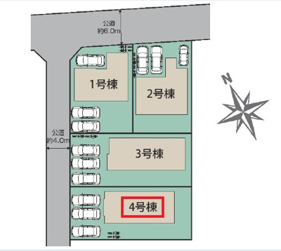 【区画図】 | ブルーミングガーデン下野市駅東2丁目　4号棟 | 【全3棟】各号棟の詳細については、お気軽にお問い合わせください♪