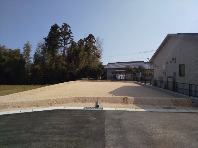 【前面道路含む現地写真】 | フィールズ西岐波（山村）２期 | ９号地前面