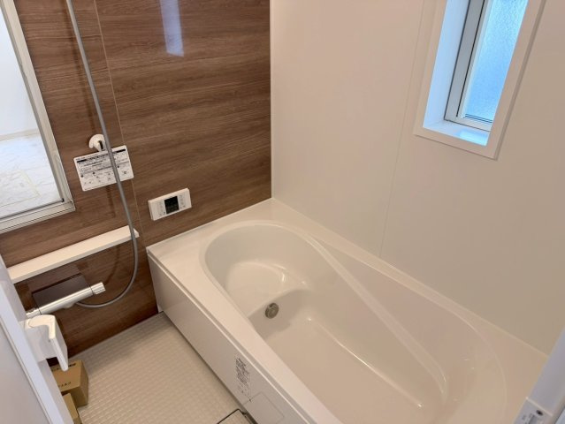 川口市本前川１丁目Ⅰ期　新築一戸建て　1号棟の浴室|コンパクトで使いやすいお風呂です