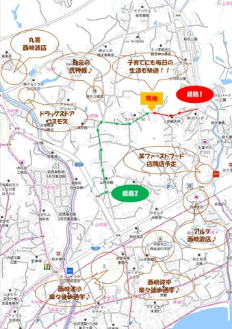 【地図】 | フィールズ西岐波（山村）２期