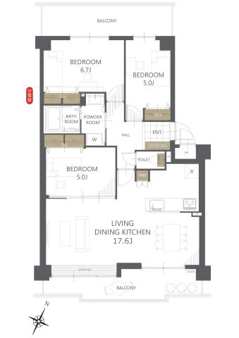 【間取り】フラワータウン・アミル２１アマリリス館 