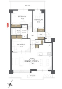 【間取り】フラワータウン・アミル２１アマリリス館 