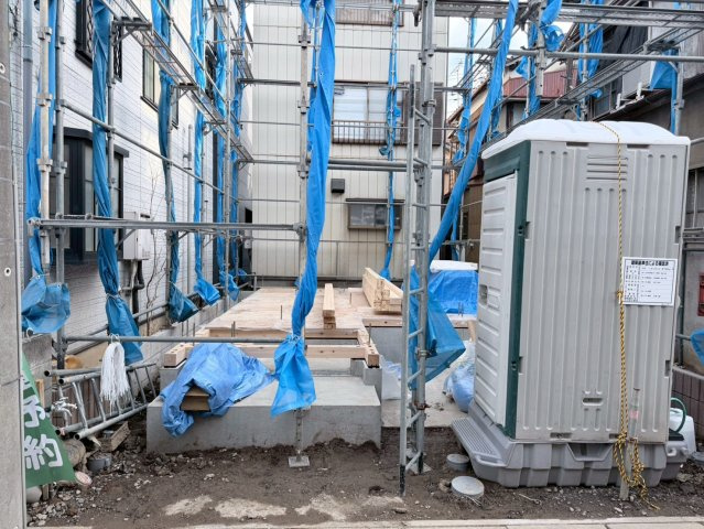 川口市本前川3丁目Ⅲ期　新築一戸建て　1号棟の外観|現地です