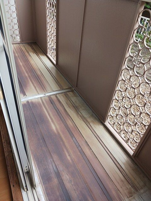 グリーンハイツⅠのバルコニー|外からの目が気にならないバルコニーで洗濯物が干せます