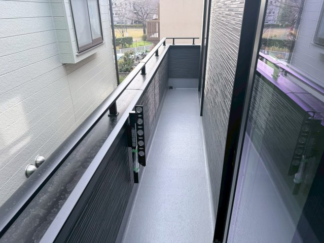 川口市本前川5期　新築一戸建て　1号棟のバルコニー|お洗濯にも便利なバルコニー付き
