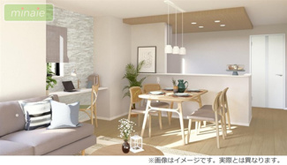 【内装】 | 小学校5分 スーパー6分　南大野2　全2棟 2号棟 | LDKイメージパース