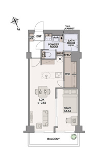 【間取り】 | 日興児玉パレス南青山 | 家具は想定配置です。