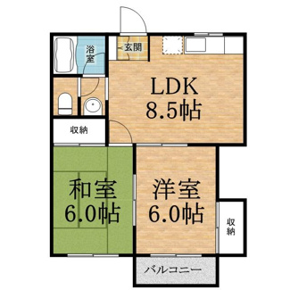 【間取り】 | ヒルサイドＢ