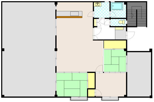 山口市矢原の店付住宅の間取り|2階