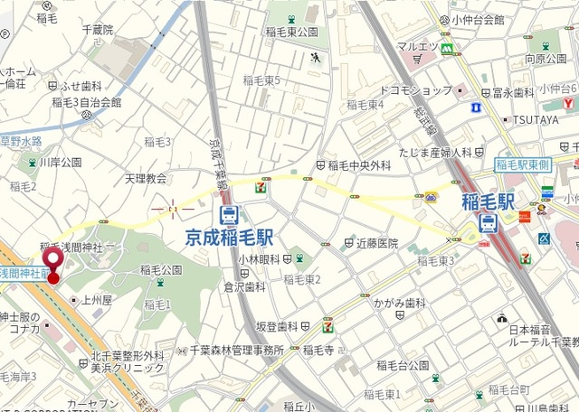 グランコート稲毛の地図|★案内図★