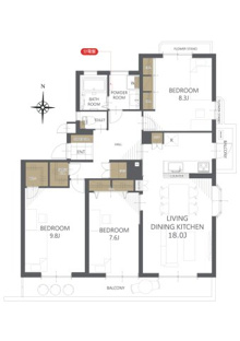 【間取り】コンフォール学園緑が丘第1団地九号棟 