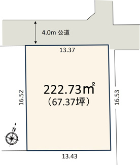 【土地図】 | 上尾市南　建築条件なし売地　67坪
