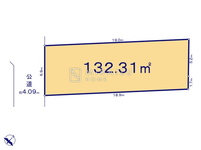 【土地図】 | 開放感のある、閑静な住宅街に位置しています。陽の光をたっぷりと浴びながら気持ち良く生活が出来ます。夢のマイホーム、夢ではなく実現出来ます！見学・ご相談等、お気軽にご連絡下さい。