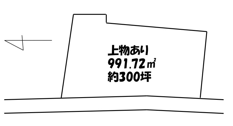 野洲市大篠原　建築条件無し売土地の土地図