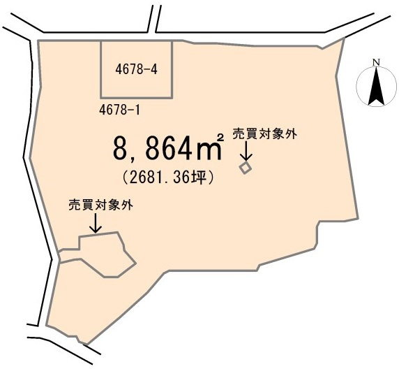 滑川町羽尾　土地2681坪の土地図