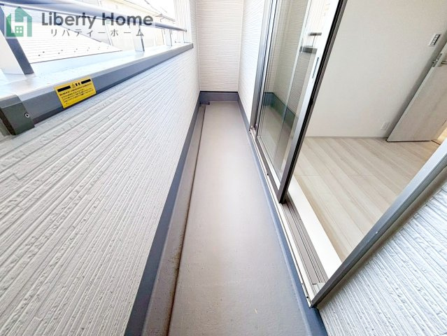 第1常総市中妻町　新築戸建　1号棟のバルコニー