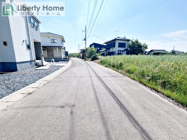 第1常総市中妻町　新築戸建　1号棟の前面道路含む現地写真