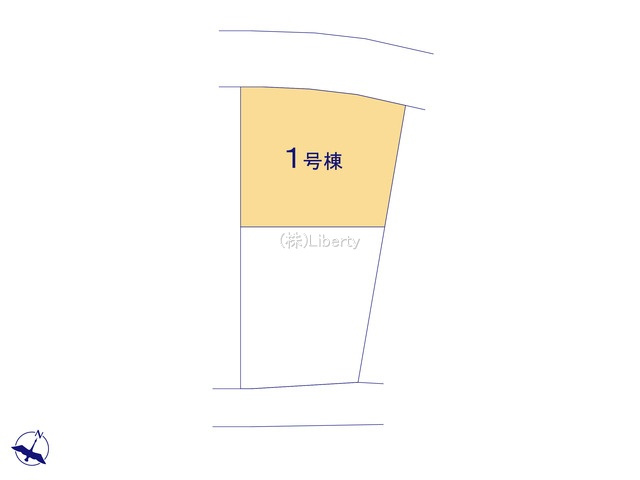 第1常総市中妻町　新築戸建　1号棟の区画図