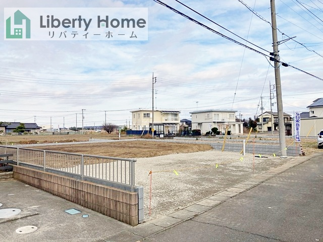 第1常総市中妻町　新築戸建　2号棟の前面道路含む現地写真