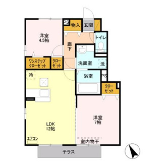 【間取り】 | ルミエール(新宿町) Ｂ