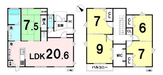 【間取り】 | 守山市立入町　中古戸建