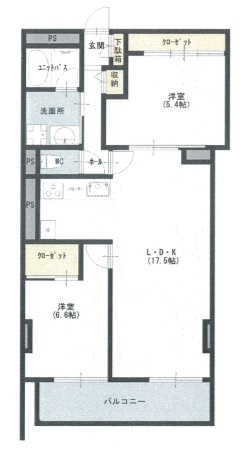 コボリマンション夙川桜台の間取り