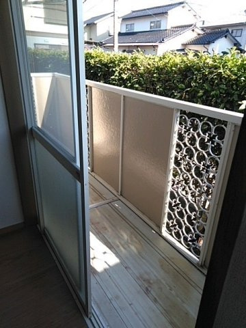 ＹＭハイツⅣのバルコニー|落ち着いた時間を過ごせるバルコニーです