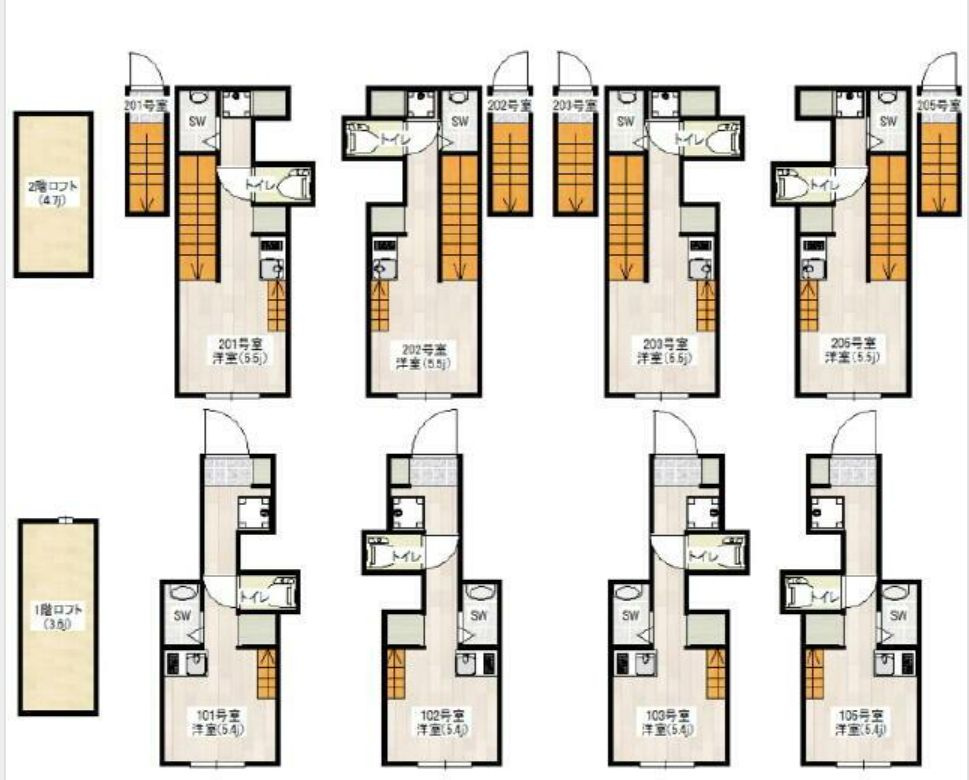 ヒルサイド・アレー千駄木(ヒルサイドアレーセンダギ) の区画図
