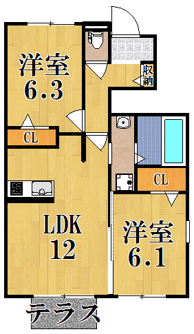 ハイドランジア加茂の間取り