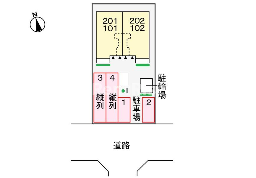グレ－ス三ツ井の寝室|駐車場