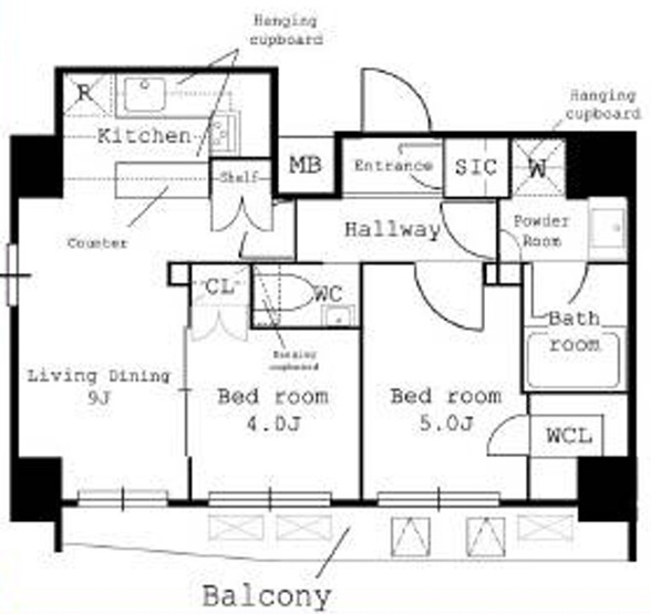 【間取り】 | クレイシア・ヴァースクレイシアIDZ王子マークプレイス | 西向きのお部屋、ワイドバルコニーなので、全部屋バルコニーに面しています！陽当たり・通風良好です！