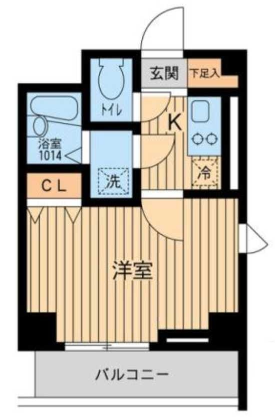 アーデン駒沢大学　駅近　ペット相談可　最上階　敷金0　礼金0　の間取り