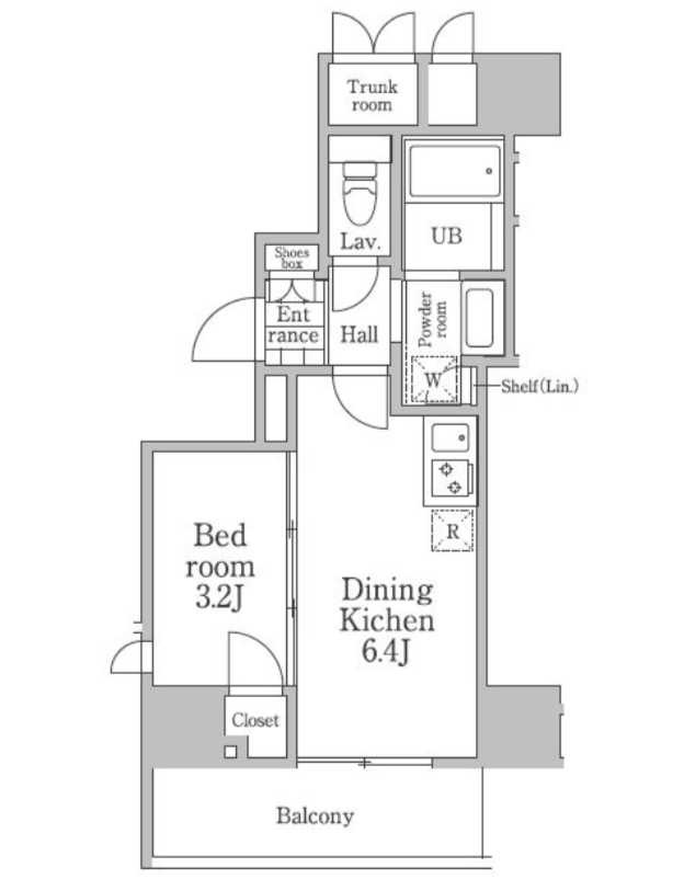 レジディア三軒茶屋Ⅲ　1Fコンビニ　トランクルーム　礼金０の間取り